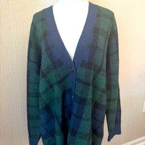Loft Nightwatch Plaid Cardigan